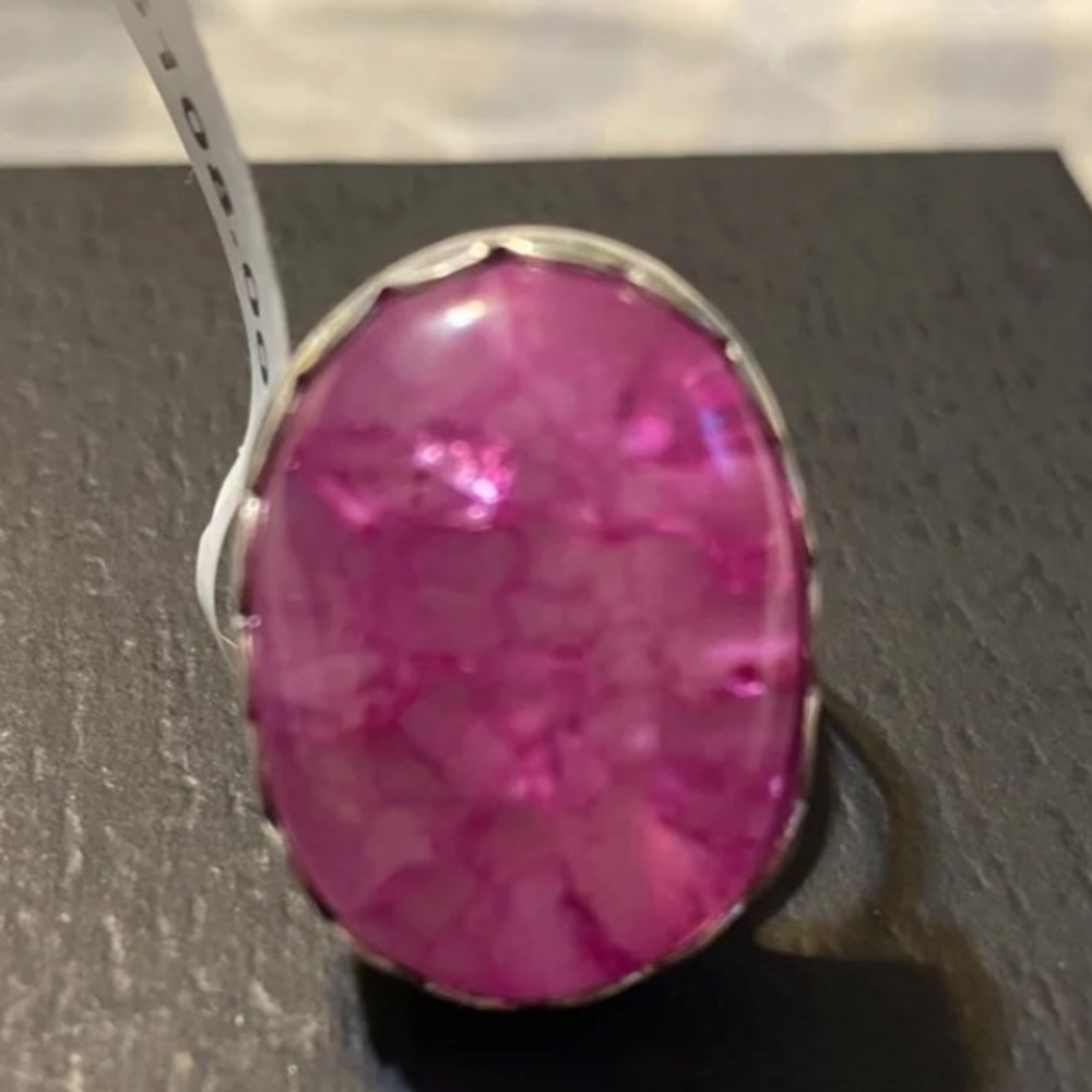 Crackle quartz ring